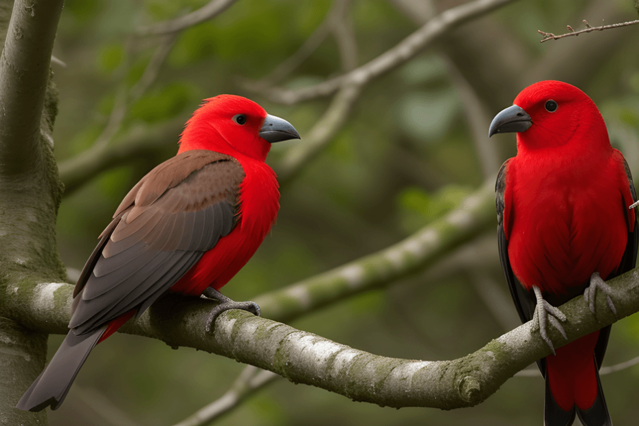 Birds with Red Heads
