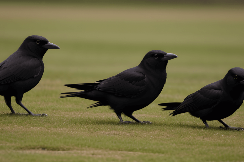flock of black birds meaning