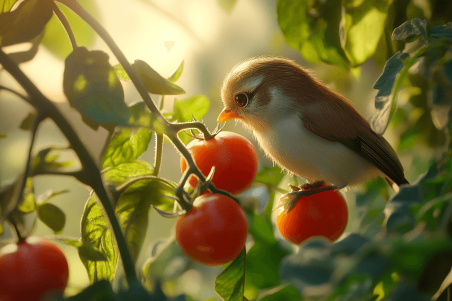 how to keep birds from eating tomatoes ?