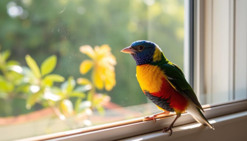 bird at window