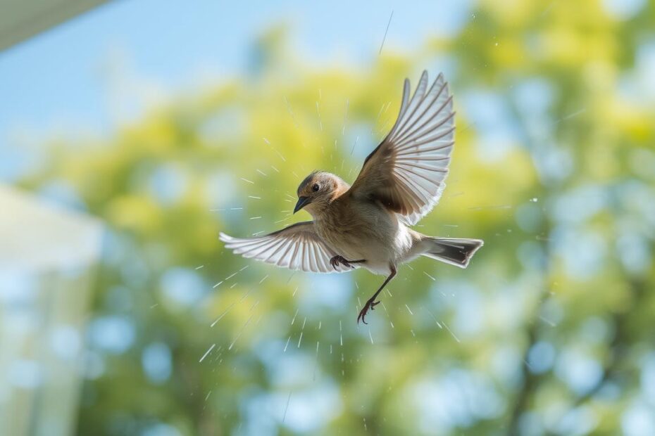 what does a bird hitting your window mean